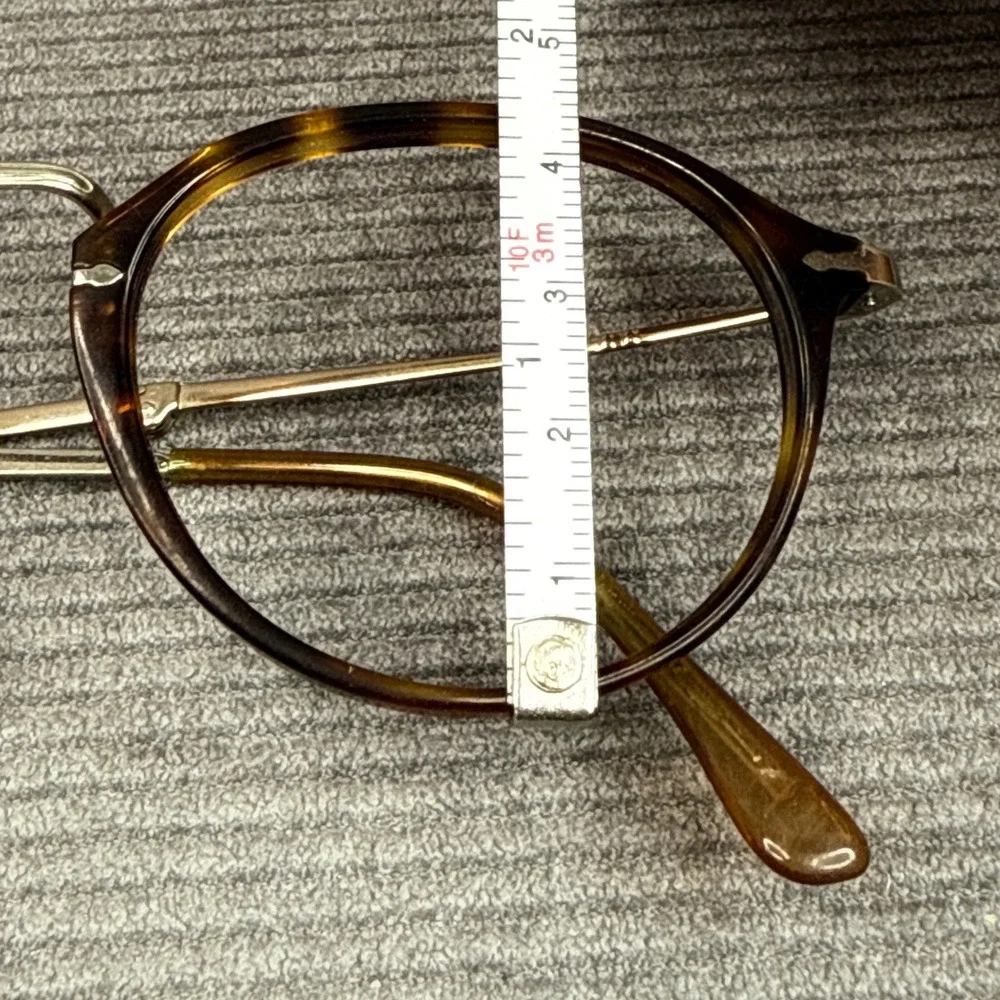 Vintage Tortoiseshell Round Y2k Eyeglasses  140 RC002 Silver Metal Temples